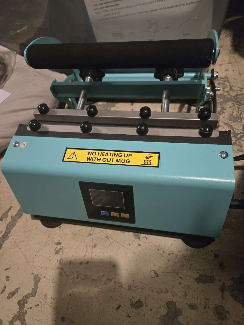 Turquoise Mug Heat Press Machine - Portable Mug Sublimation Heat Press